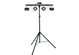 FLORIDA-BAR LED projector on stand and pedal board