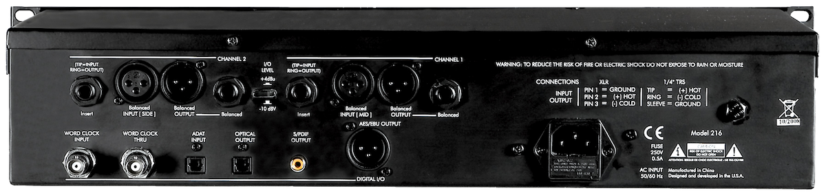 Two Ch. Mic Pre w/ A/D Conversion