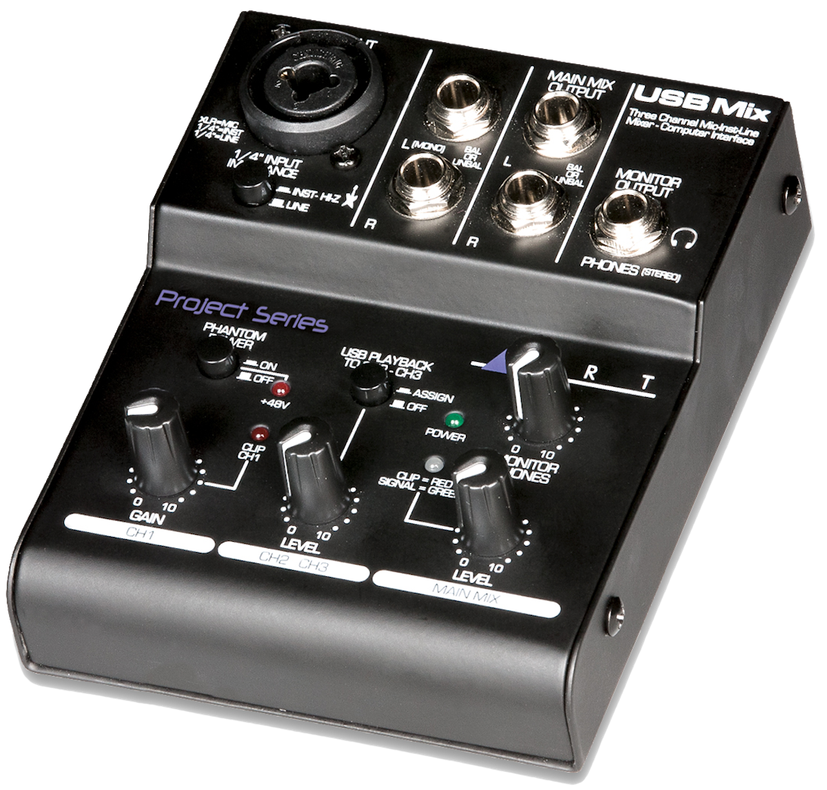 3-Channel Mixer / USB Audio Interface