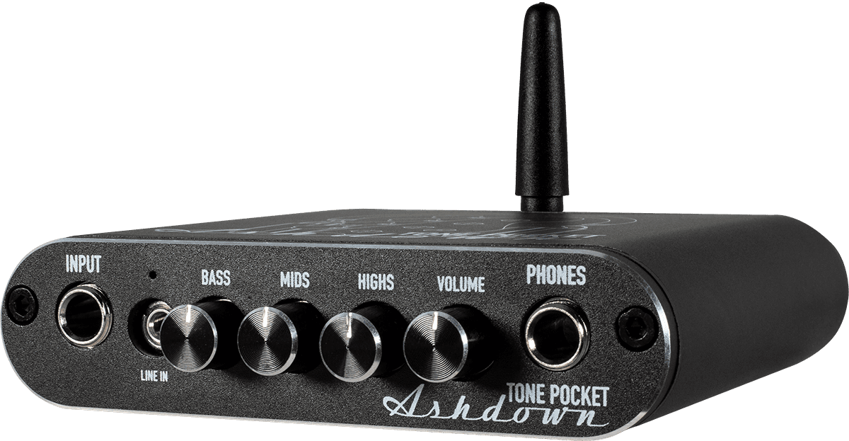 Black headphone preamp / audio interface with Bluetooth