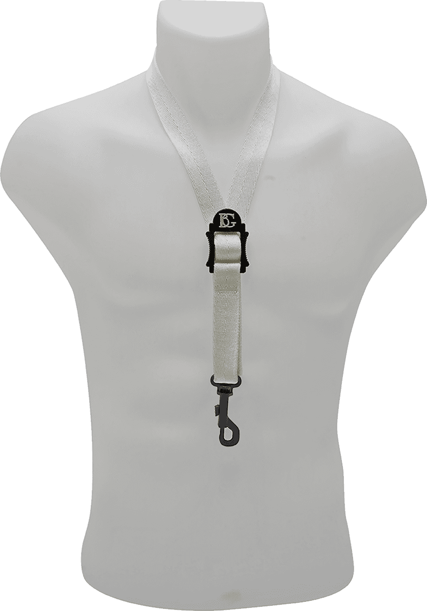 White standard cord for sax - carabiner