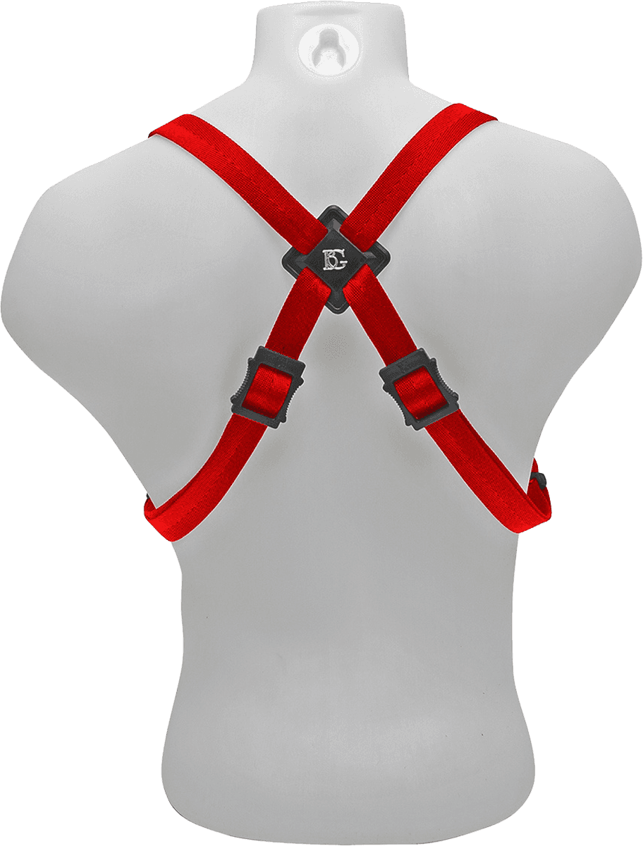 Harness red for sax - snap hook - man XL