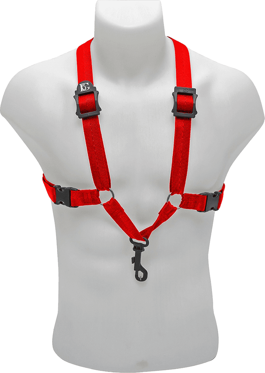 Harness red for sax - snap hook - man XL