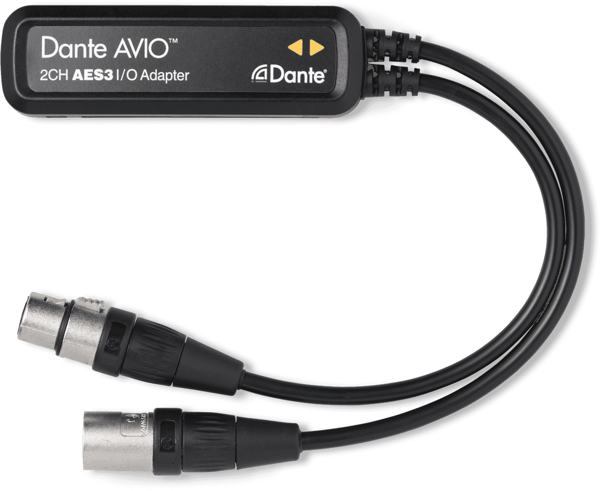 Dante AES3 adaptor 2 channels in/out