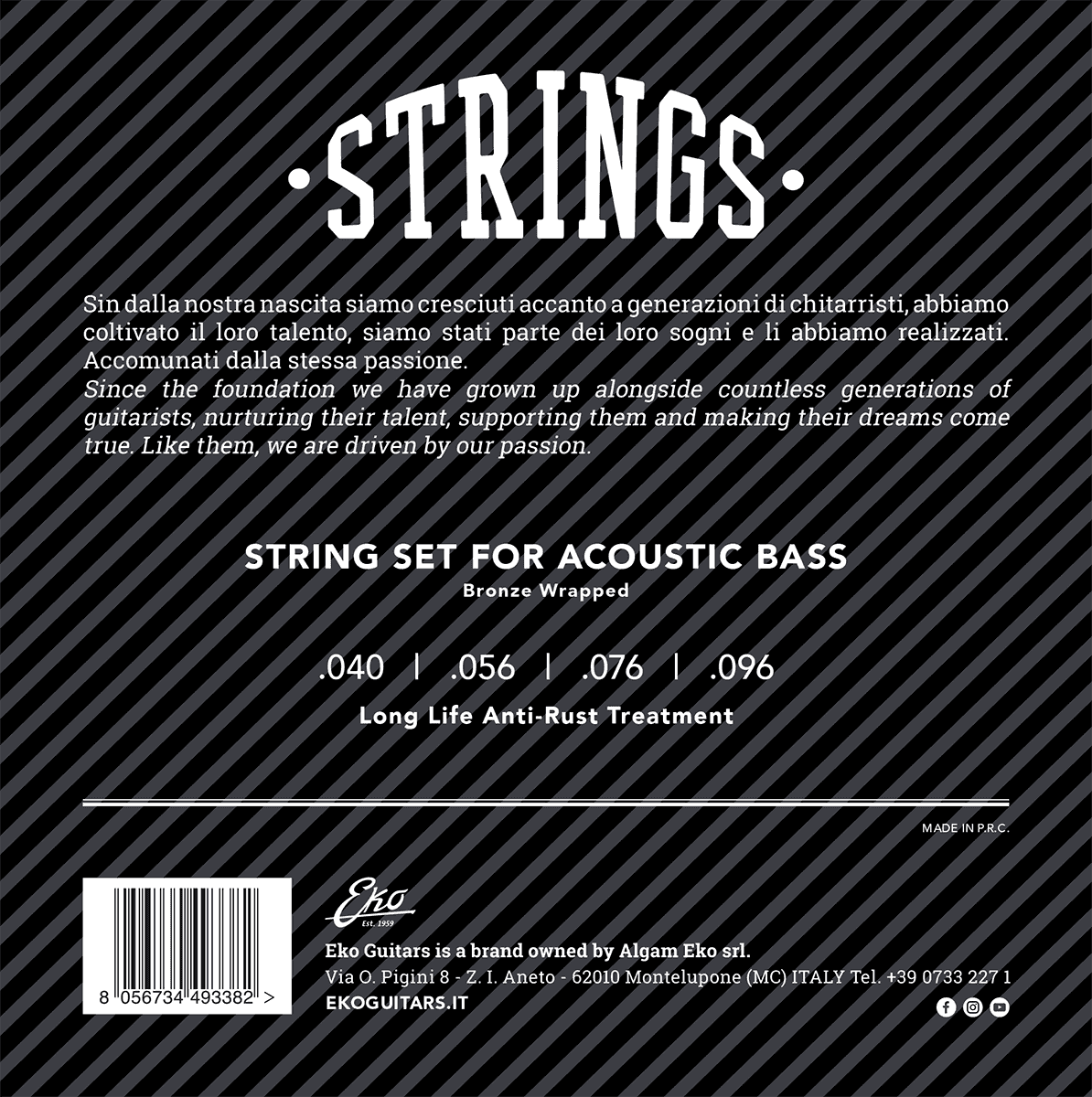 40-96 acoustic bass strings