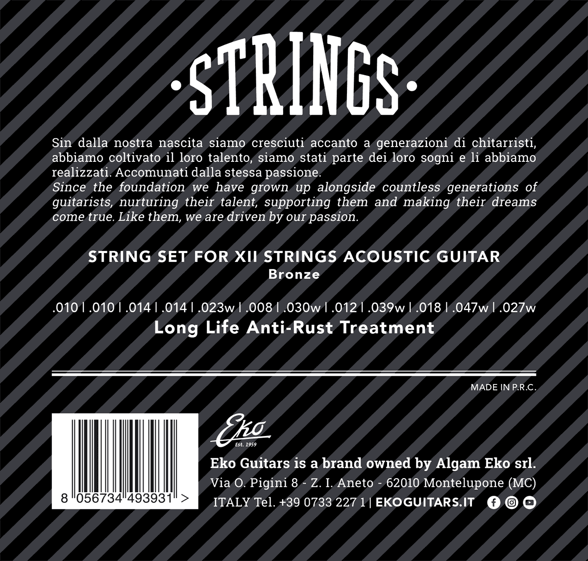 12-string 10-47 acoustic guitar strings