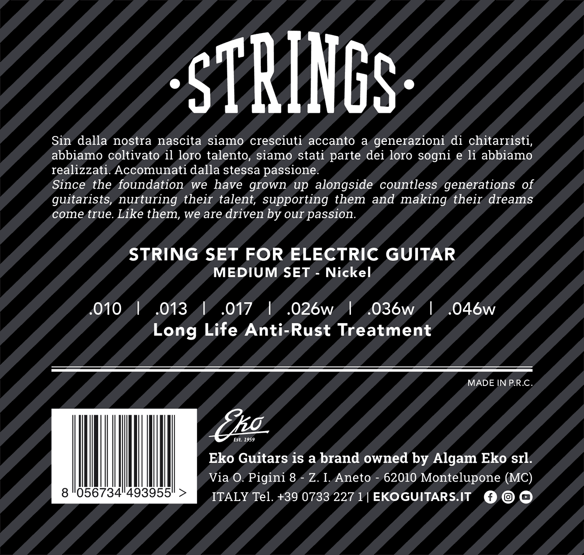 10-46 Electric guitar strings