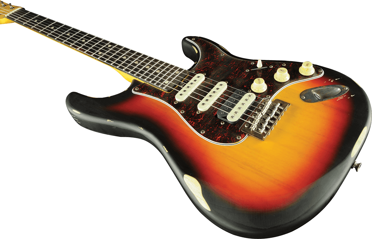 Double cutaway Relic Sunburst