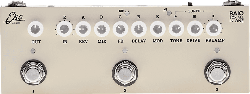 Mini multi-effect battery pedal with IRs