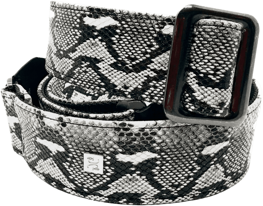 White Python 2” Guitar Strap