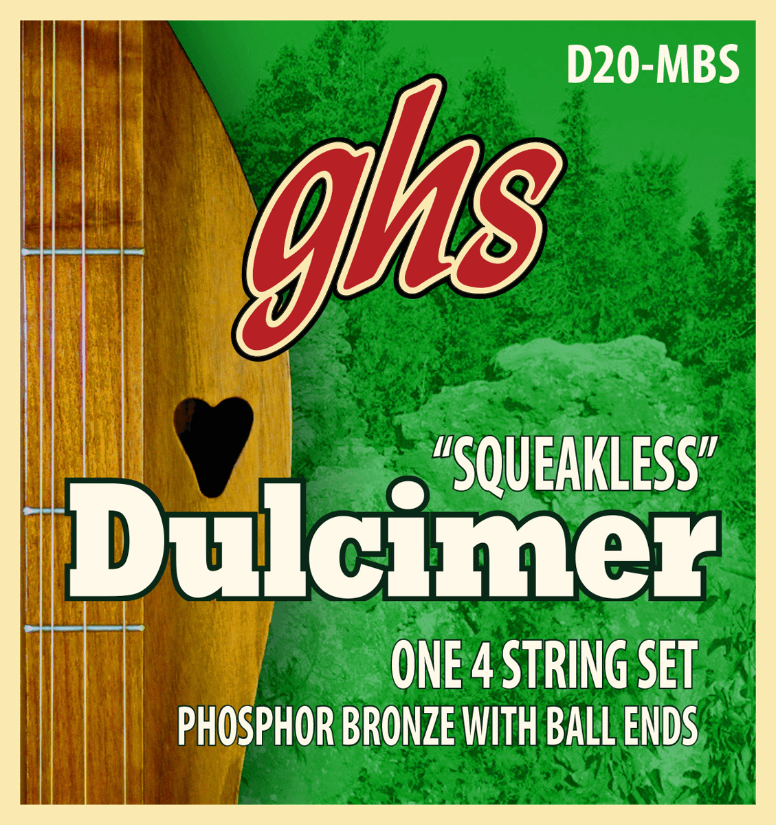 DULCIMER - D Mixolydian Tuning, Squeakless, Ball End