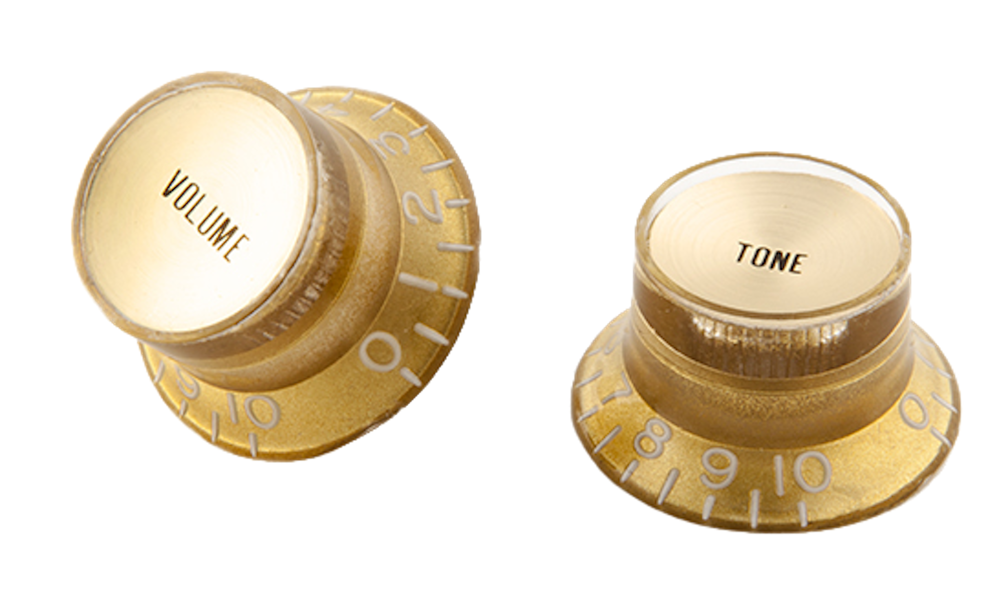 Top Hat Knobs w/ Gold Metal Insert (Aged Gold)(4 pcs.)