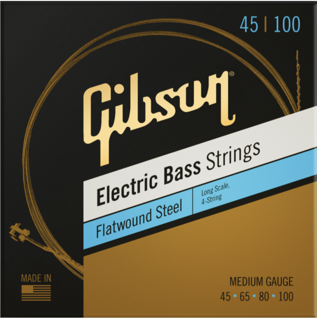 45-100 Long Scale Flatwound EB Strings Medium