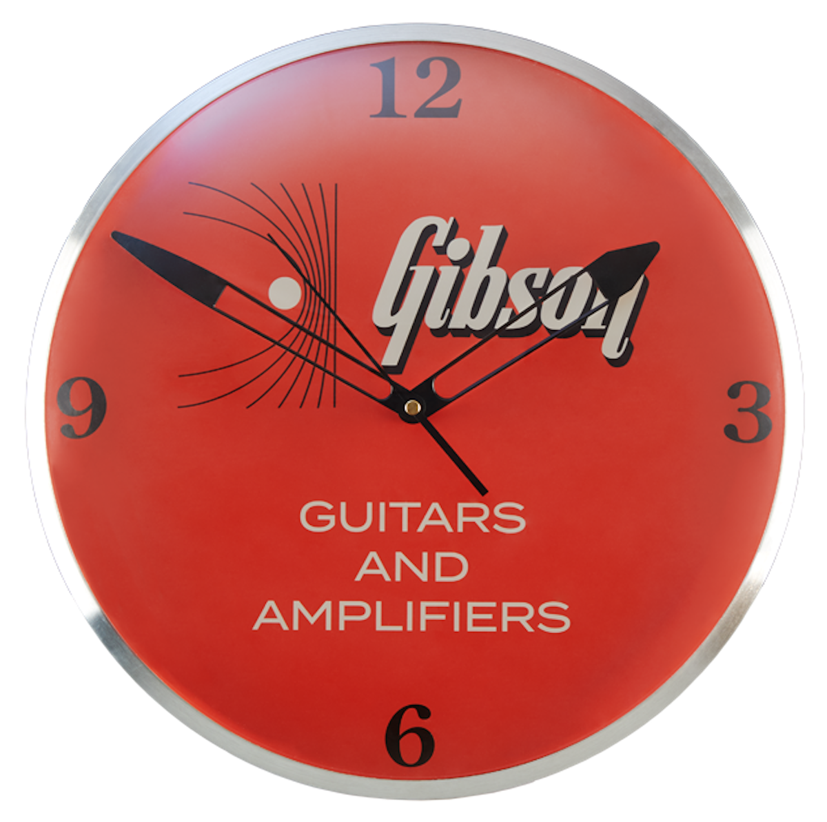 Gibson Vintage Lighted Wall Clock, Kalamazoo Orange Algam Nordic