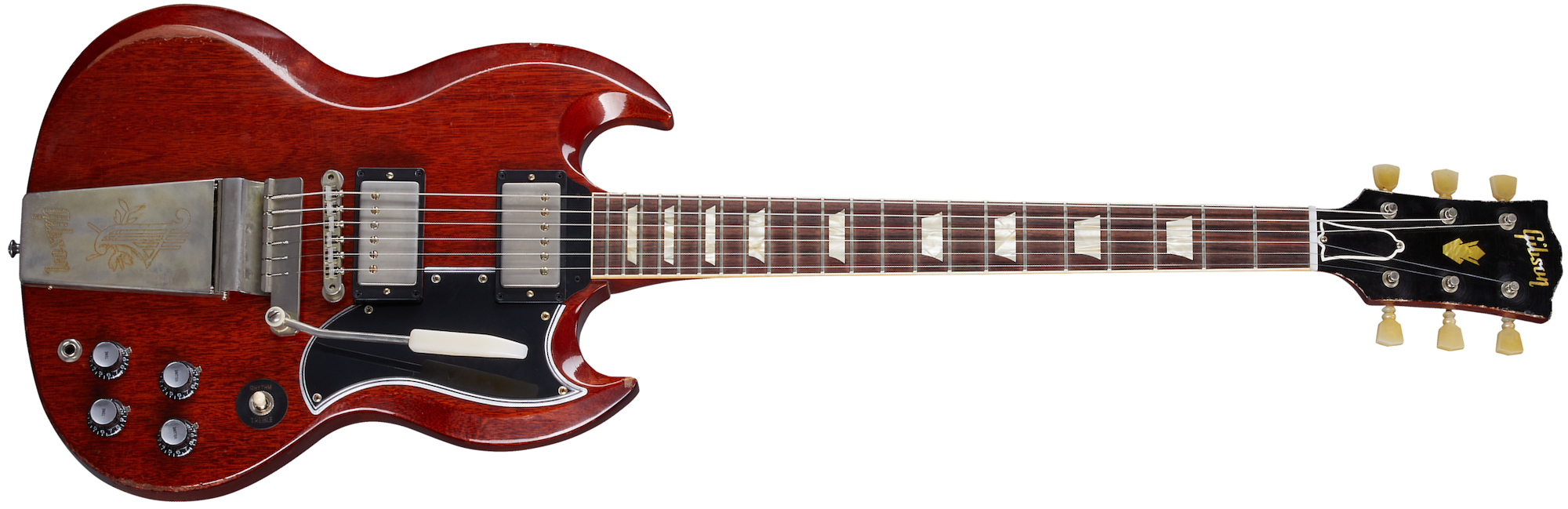 1964 SG Standard Reissue w/ Maestro Vibrola Heavy Aged Faded Cherry