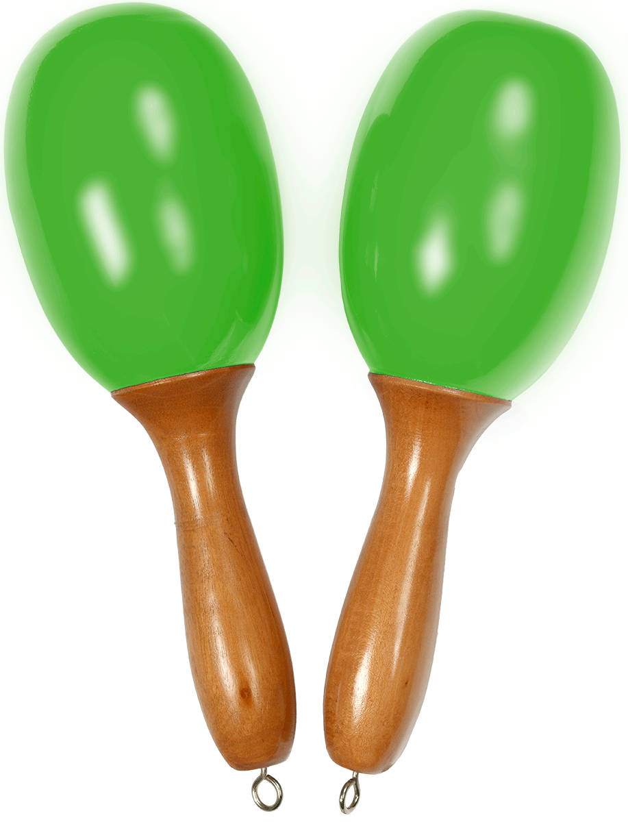Pair Maracas green large